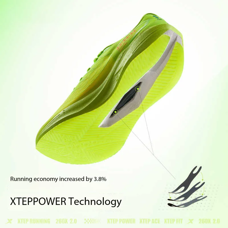 Xtep 260x2.0 28.0相当 Xtep 260X 2.0 2024 Winter For Men Running Shoes Race