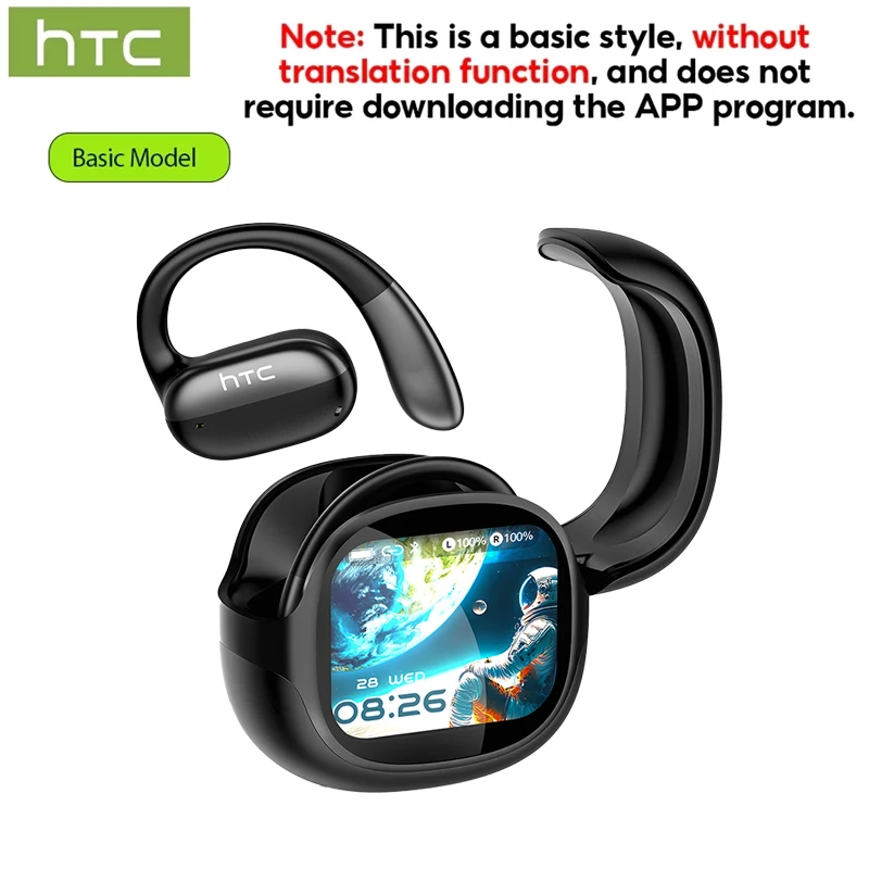 Wireless Bluetooth Earbuds with LED Touch Screen and AI Translation - HiFi Sound, HD Calls, Bone Conduction Technology