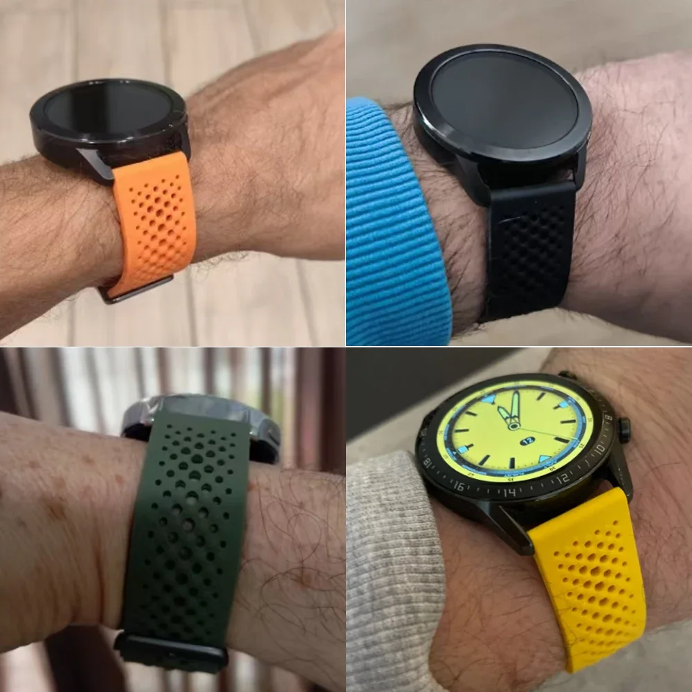 Silicone Sports Breathable Strap - 20mm/22mm