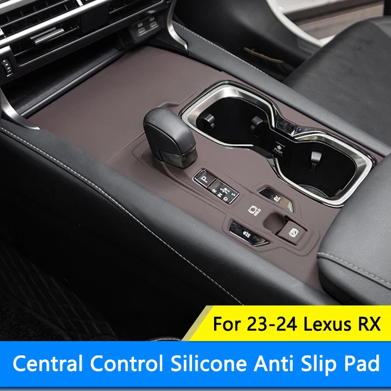 QHCP Central Control Silicone Pad Anti Slip Pad Water Cup Holder Gear Position Suitable For 23-24 Lexus RX350h Rx450h RX500h