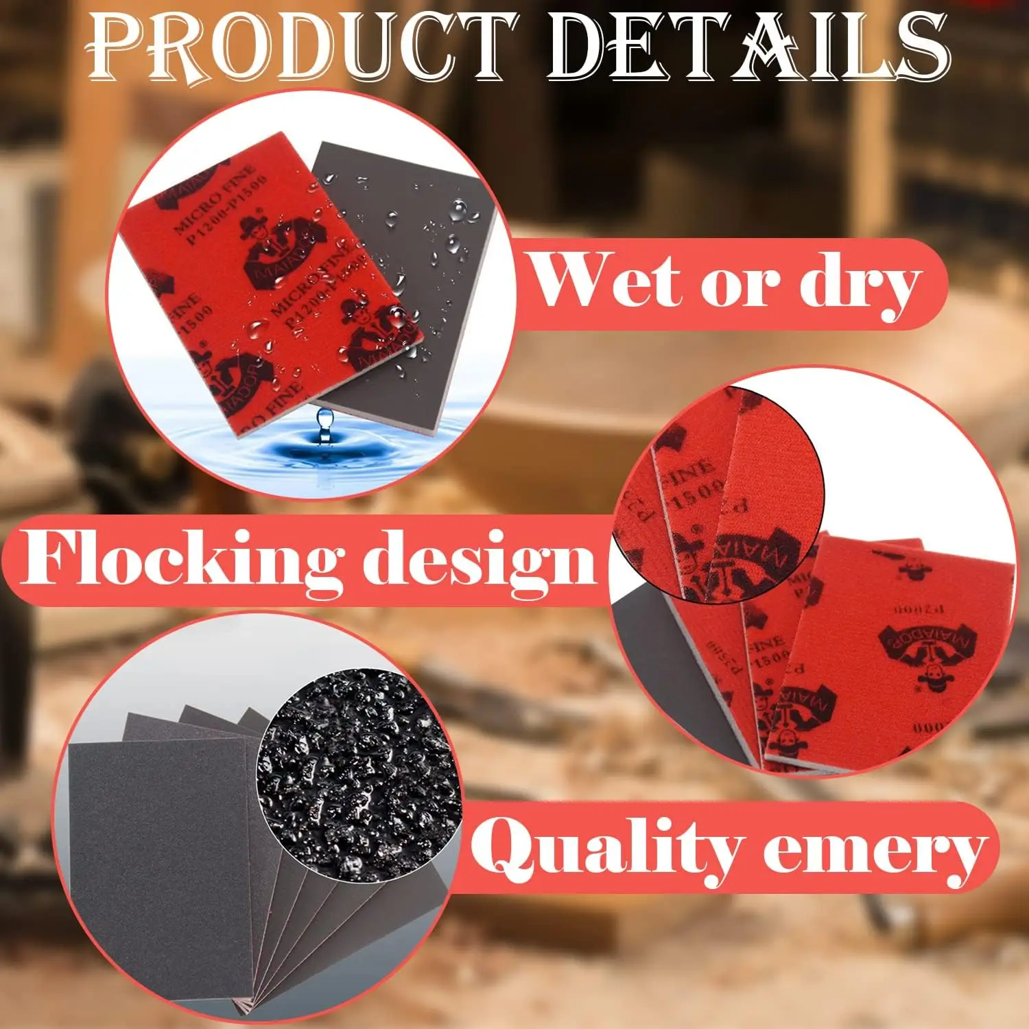 Sanding Block Pads Dry Wet Sanding Sponge Soft Foam Fine Drywall Sandpaper for Crafts Reusable for Furniture Wood Model 20pcs sanding discs sandpaper set polish sand paper sandpaper tools mini sandpaper kit sander pads
