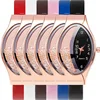 Elegant Women Crystal Oval Dial Quartz Wrist Watches Lady Leather Strap  Casual Watch Gift 2