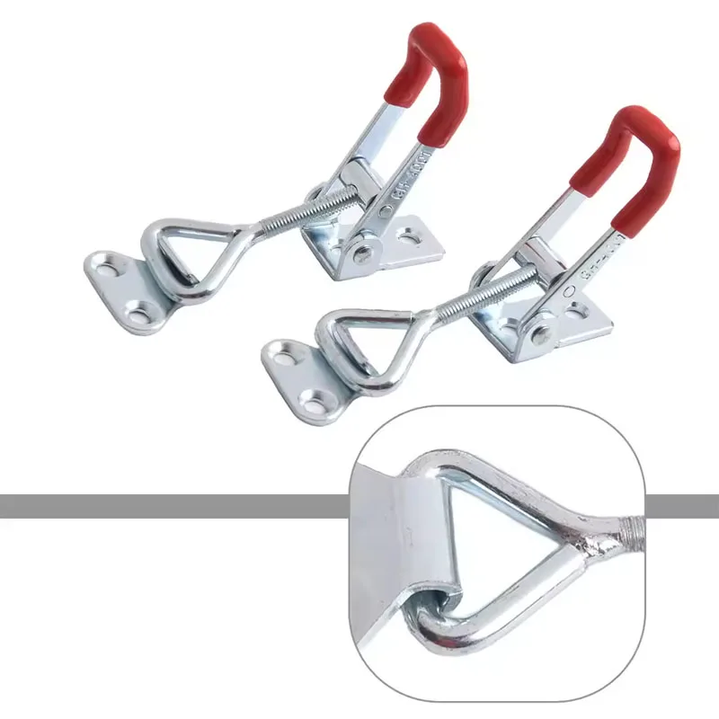 Toggle Latches 8PCS Iron Galvanized/Stainless Steel Adjustable Toggle Clamp Catch Clasp Quick Release Anti-Slip Push Pull Toggle