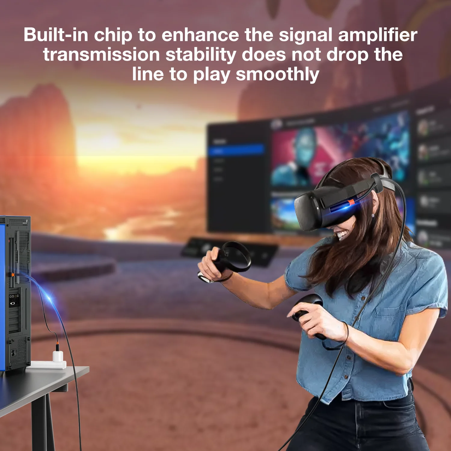 Cabo de Carregamento de Transferência de Dados de 5gbps Usb3.0 para Tipo-c para Psvr2 Oculus Quest Cabo de Ligação vr Headconjunto para Pico Acessórios - Image 5
