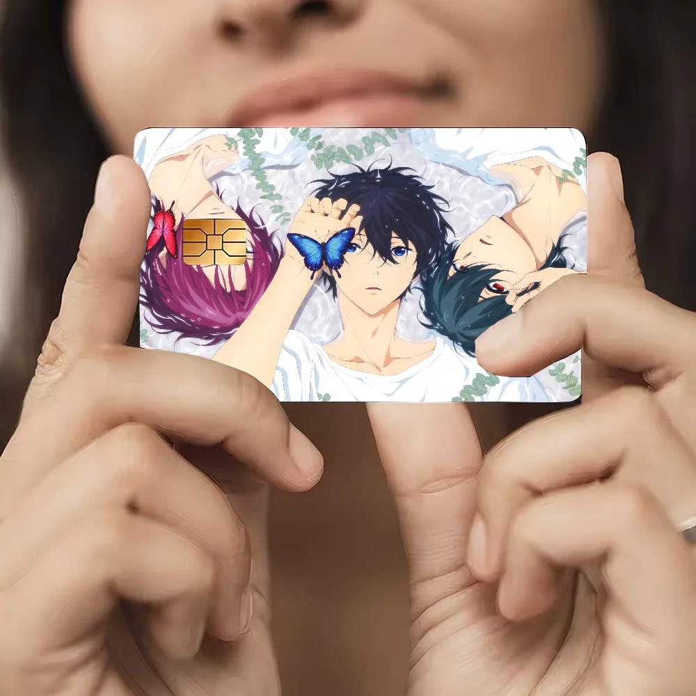 Free Anime Anime Cartoon Skin Stickers Film Tape Case For Big Credit Debit Card Front Side