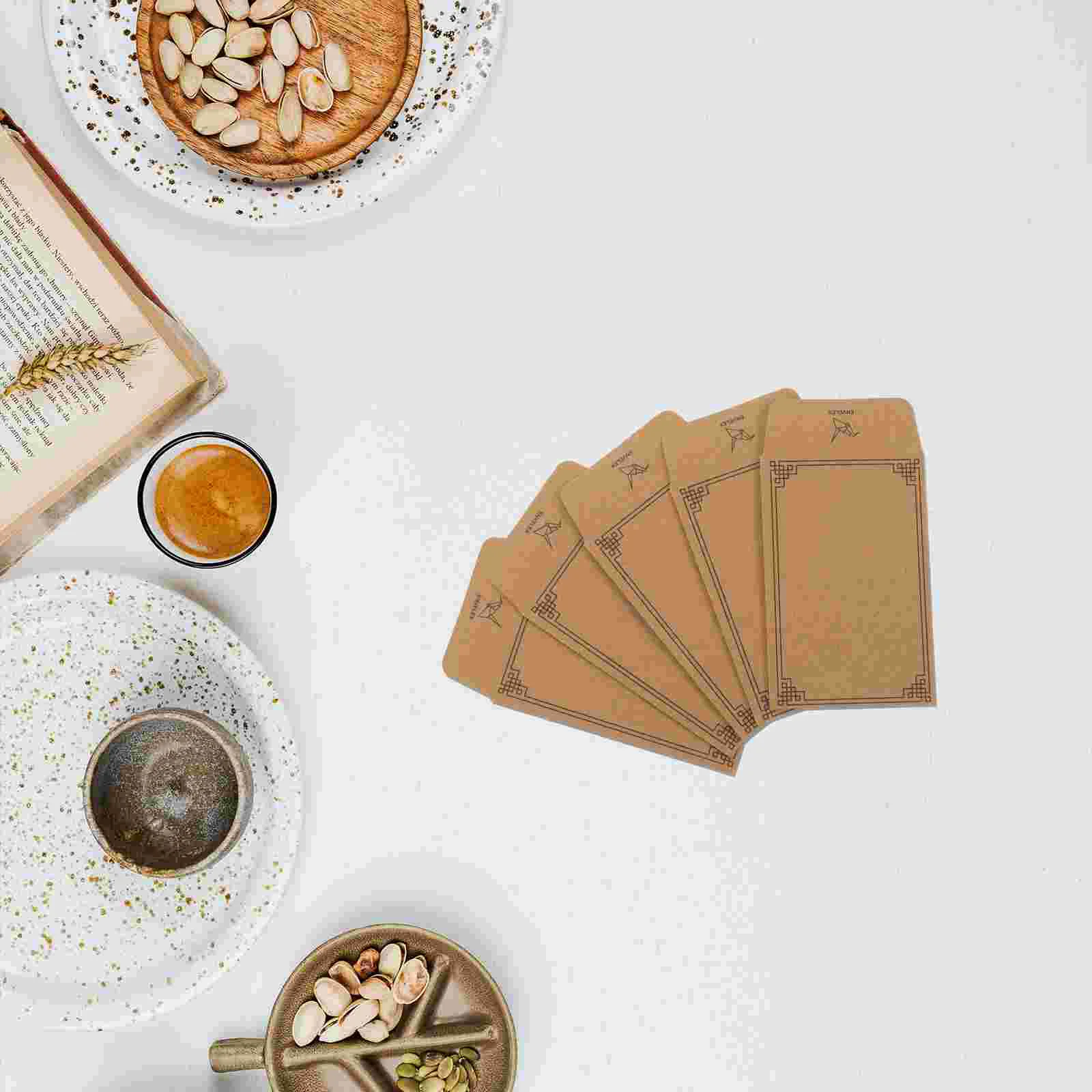 100 Pcs Seed Envelope Small Envelopes for Money Coin Kraft Paper Credit Card Glue seed storage envelopes
