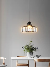 

Nordic bedroom bedside chandelier modern minimalist porch entry aisle balcony staircase crystal small chandelier restaurant lamp