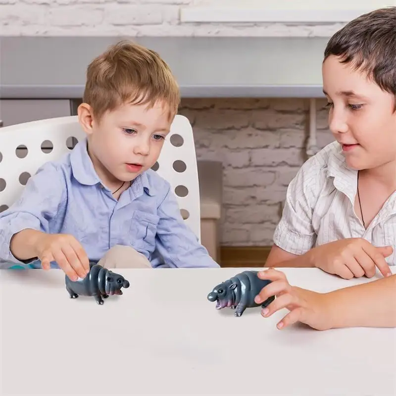 1/2pcs Moo Toy ,Moo Deng Hippo,Bouncy Pork Pygmy Hippo Statue,Hippo Resin Figurine