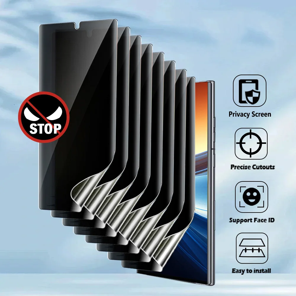 4-Pack Privacy Hydrogel Screen Protector Film Set