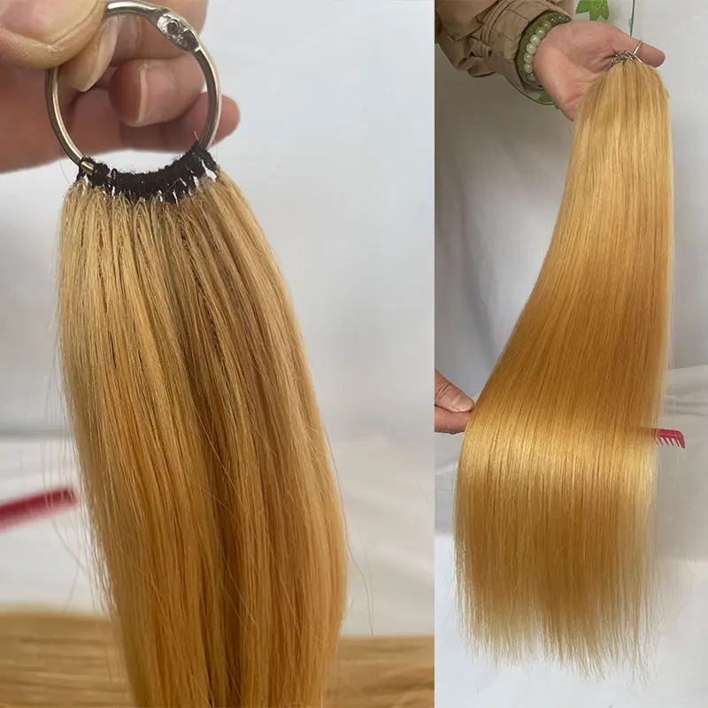 Blonde Colored 100% Human Hair Feathers For Hair Extensions 200pcs/Lot 18-24inch Straight Long Feather Extension For Women