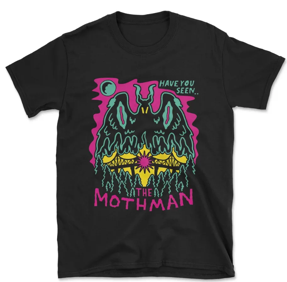 La Tv Movie Mothman Ha Visto La Maglietta Vintage Cryptid A Maniche Lunghe O Corte