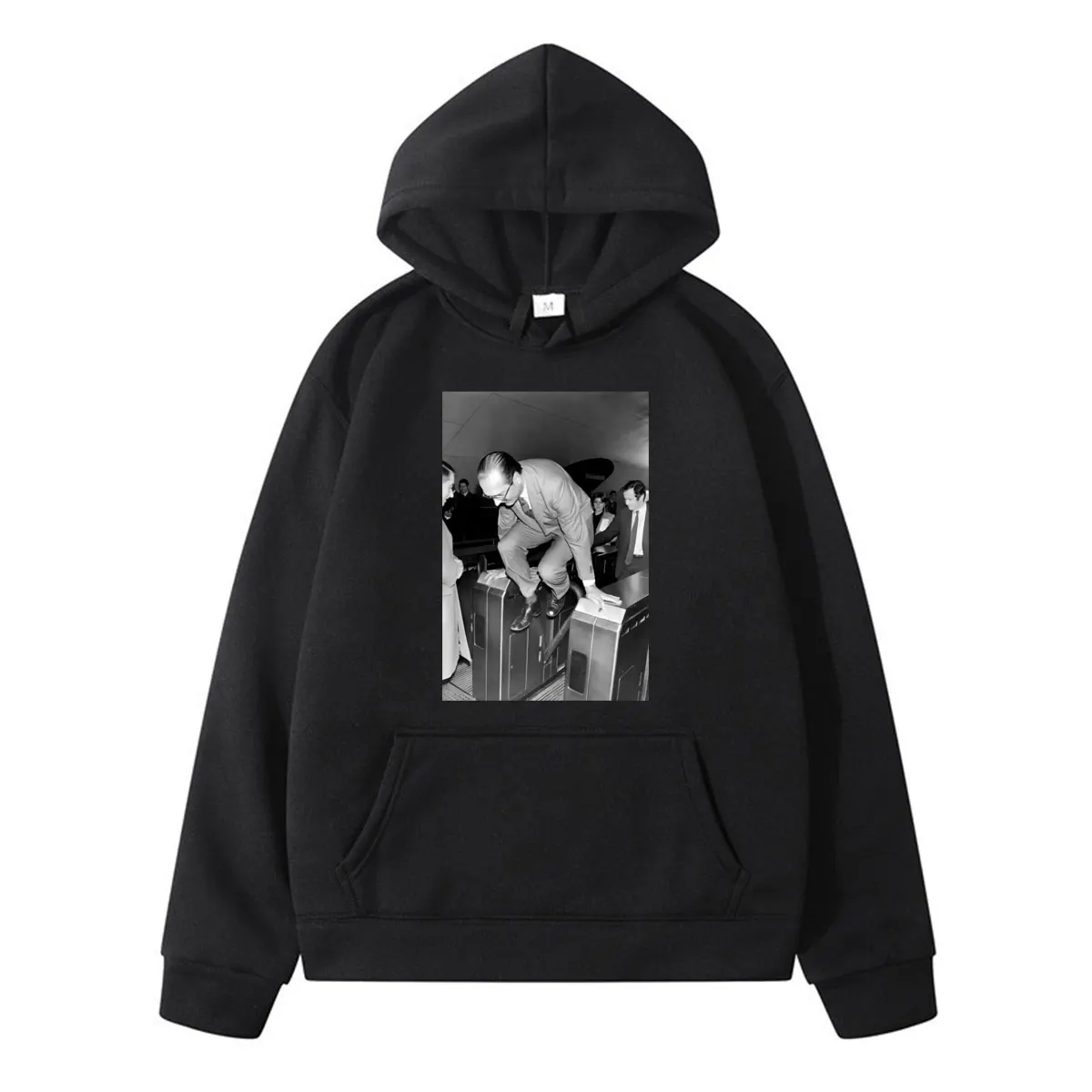 Chirac Yo Rap Hip Hop Metro Paris Mode Harajuku Retro Simplicity Printing Oversize Spessa E Allentata In Felpa Con Cappuccio Da Uomo Invernale