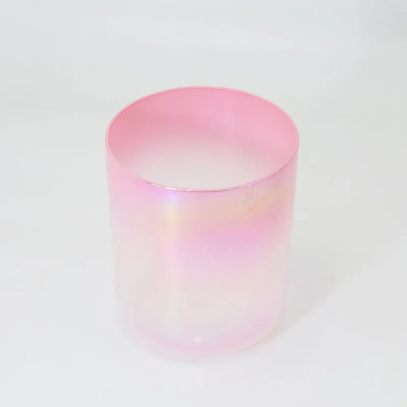 

Gradient Gemstone Powder Alchemy Sound Meditation Yoga Bowl Translucent Crystal Singing Bowl