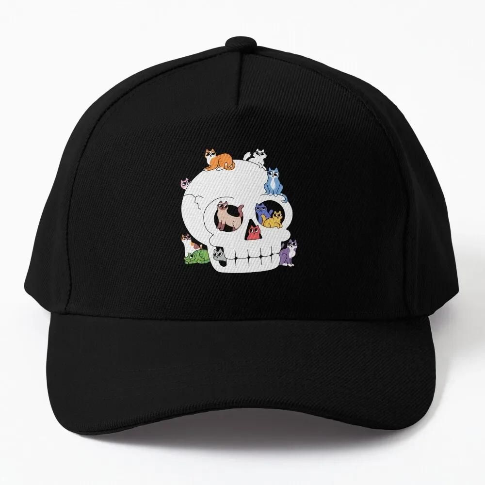 

Skull is Full of Cats Baseball Cap Trucker Cap birthday Gentleman Hat Golf Hat Women Men's