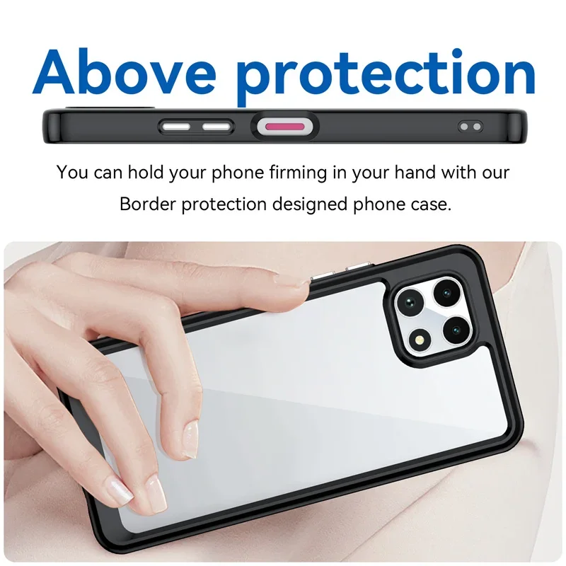 Transparent Colorful TPU Protective Phone Case - Clear Shell Cover