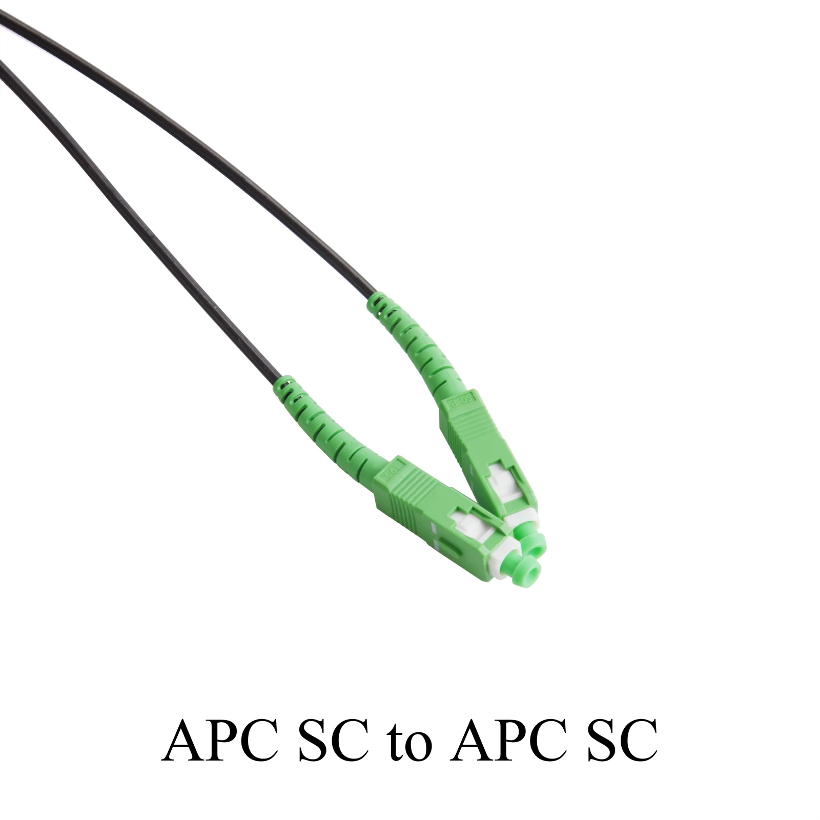 Fiber Optic Steel Wire APC SC to SC Optical Single-mode 1-core Outdoor Extension Cable Simplex Convert Patch Cord 30M/50M G657A1