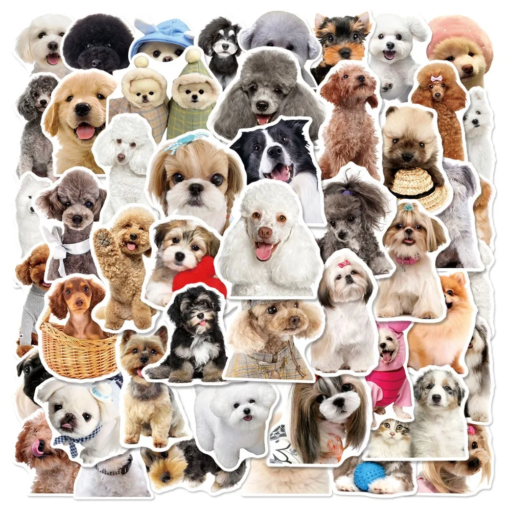 10/25/50pcs Graffiti Cute Dog Meme Stickers 2