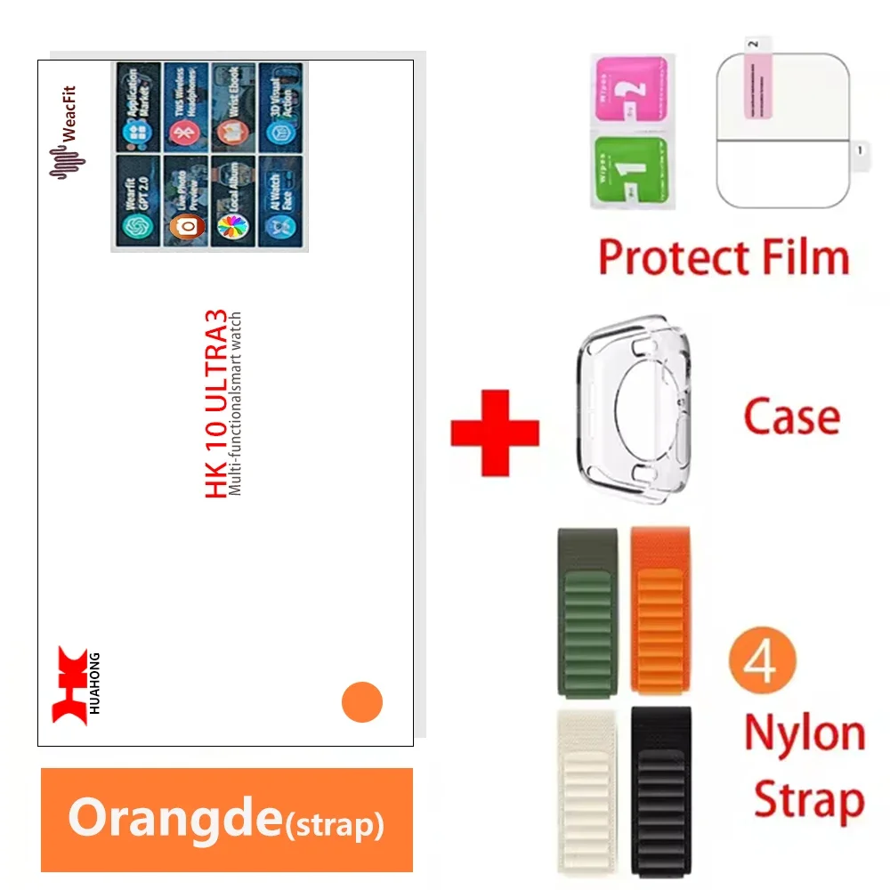 Smartwatch Men Women Zordai HK10 Ultra 3 HK9 ULTRA2 MAX Upgrade ChatGPT AMOLED 2GB NFC BT Call Heart