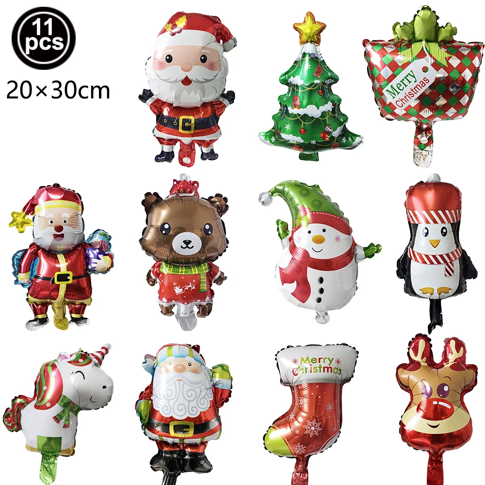 thumbnail image 1 of Globos de aluminio navideños, Papá Noel, reno, muñeco de nieve, alce, árbol de Navidad, decoración con globos, fiesta de cumpleaños y Navidad, 1 of 5