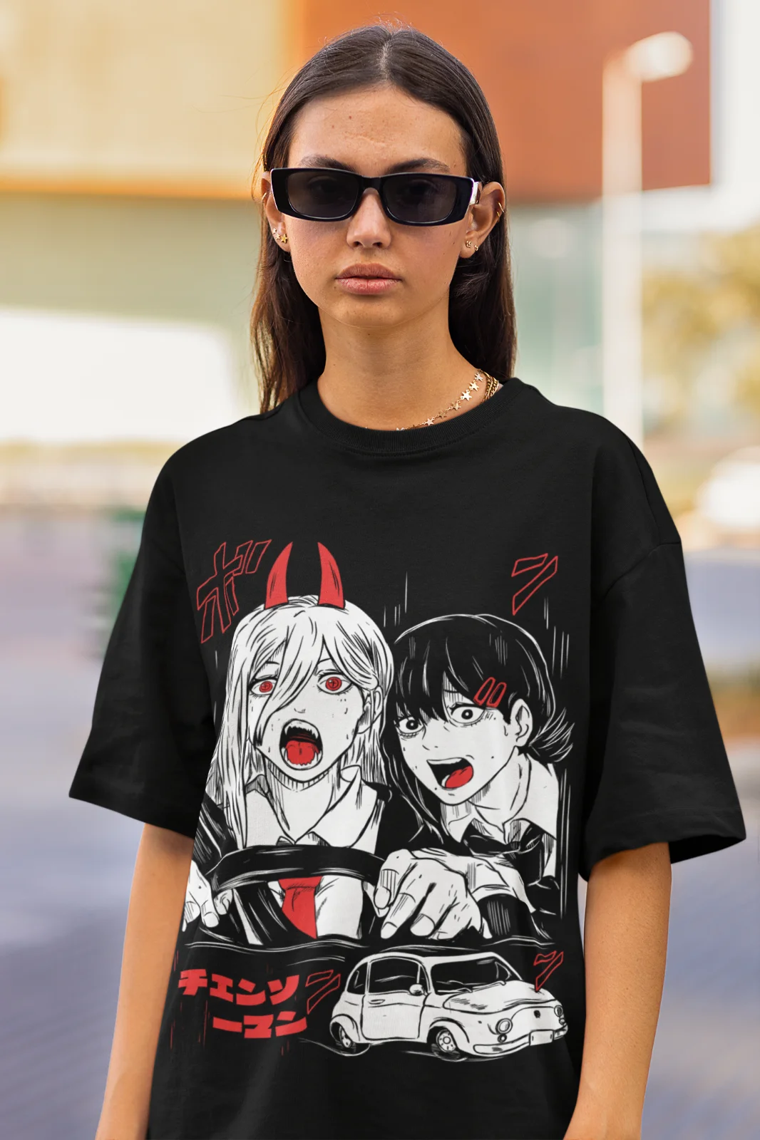 Chainsaw Man Anime Graphic Black T-Shirt - Bold Design