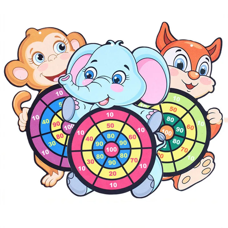 Animals Dart Board Games for Kids Montessori Target Sports Game Toys with 3 Sticky Balls Educational Games for Children Boy Girl 2