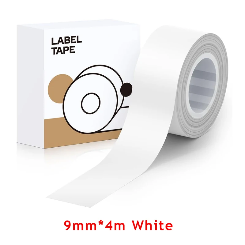 1 גליל לבן / שקוף 9mm 12mm 16mm נייר יצרן תוויות דביקות עבור MAKEID M1/L1/E1 Mini/Mini HD Laminated Office Labeling Tape