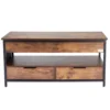 Lift Top Coffee Table - 39.4" Rectangle Coffee Table with Light & USB, Brown 3