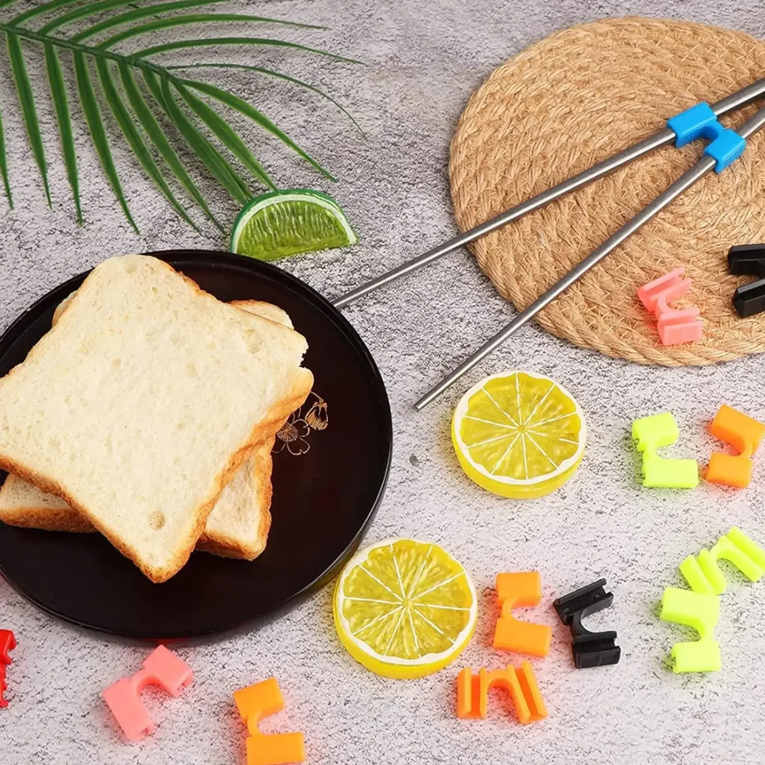 Chopstick Helper 5 PCS Reusable Chopsticks Helpers Training Chopstick Hinges Connector Practice Chopstick Helper for Adult Kid Beginner Traniner