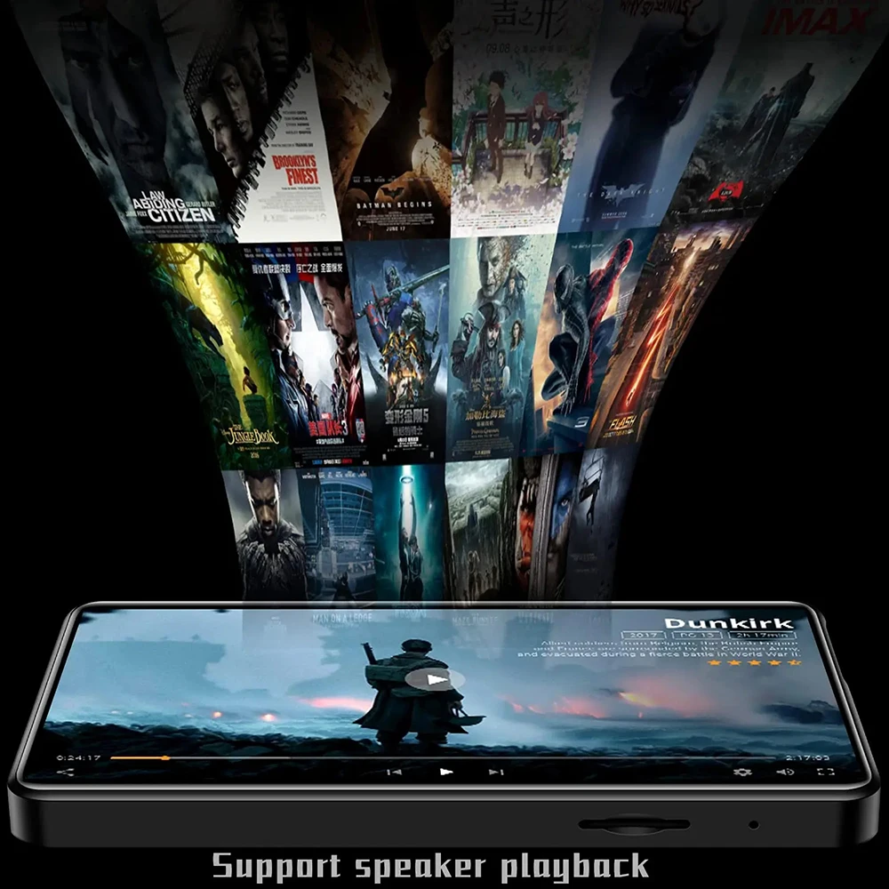 X20-New UI 1080P MP4 Music Player 4 Inch Touch Screen 16GB Bluetooth 5.0 with Speaker Video Ebook FM MP3 Audio Players 16G-256G