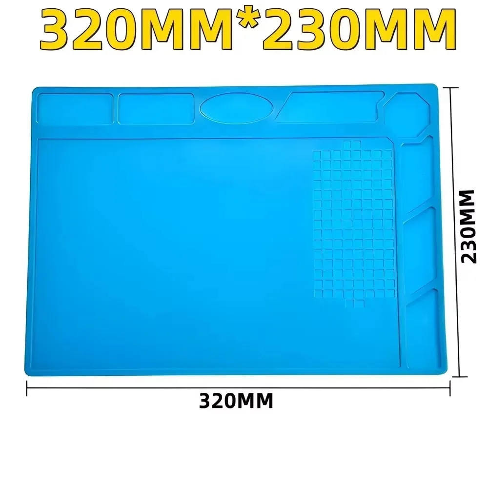 Magnetic Mat Silicone Work Mat Soldering Station Mat Heat Resistant 932°F Anti-Static for Electronic Phone Laptop Watch Repair image 21