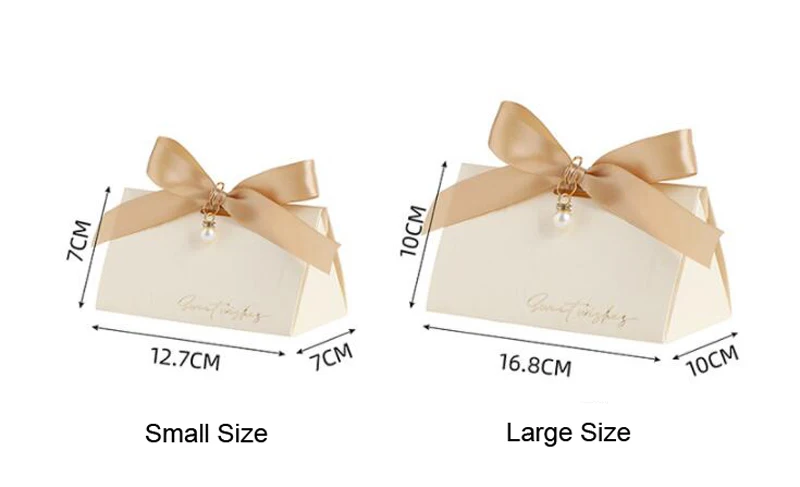 50PCS Kraft Paper Candy Gift Boxes with Ribbons – DIY Folding Favor Boxes for Wedding, ... - SKU FGB60959 - UGI Packaging