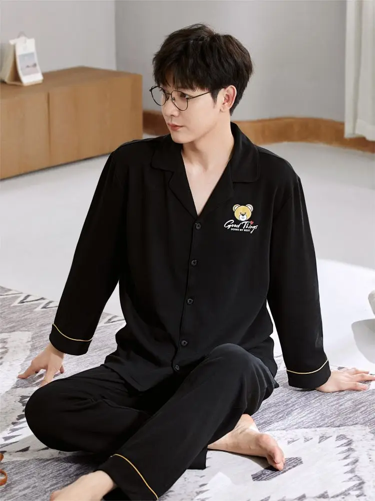 Couple's Pajama Cotton Silk Pajamas for Women Big Size Sleeping Pijama Plus Size Home Wear Set New in Sleepwear for Men