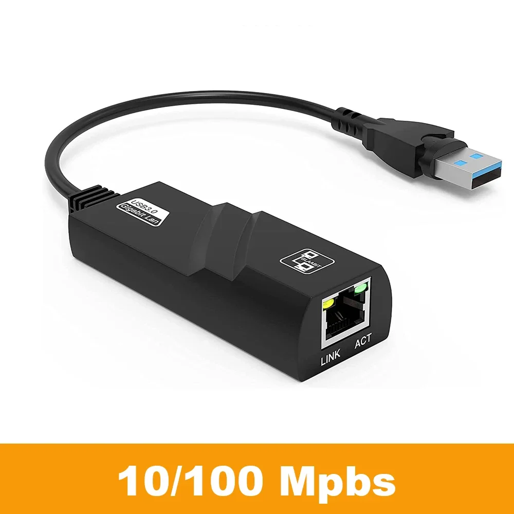 10/100/1000Mbps USB 3.0 유선 USB-Rj45 Lan 이더넷 어댑터 네트워크 카드(PC Macbook Windows 10 노트북용)