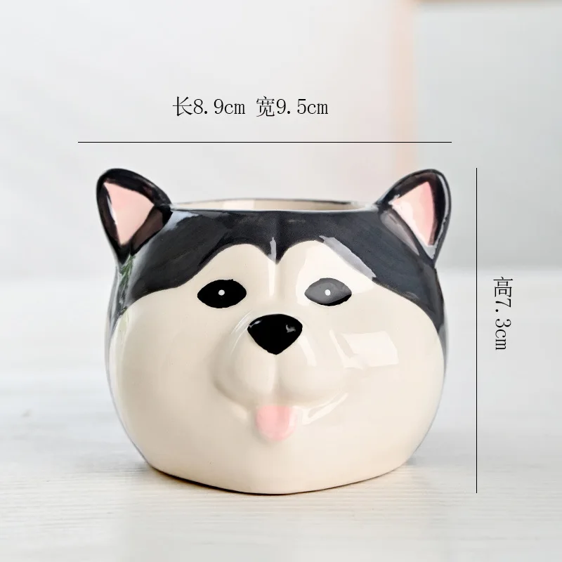 Ceramic Animal Succulent Flower Pot - Decorative Home and Office Vase