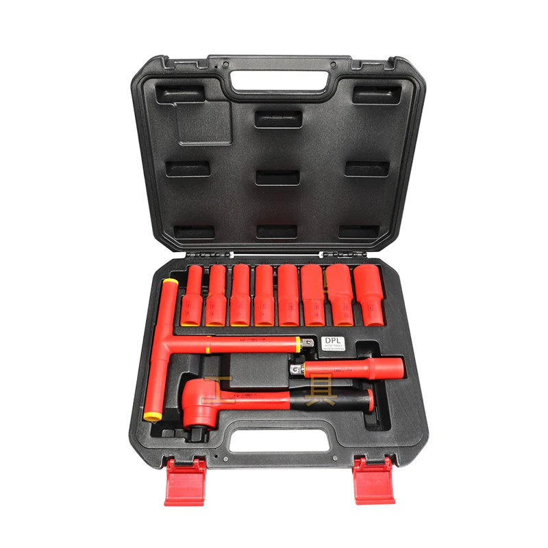 Insulated socket wrench assembly 11 piece set, new energy insulated