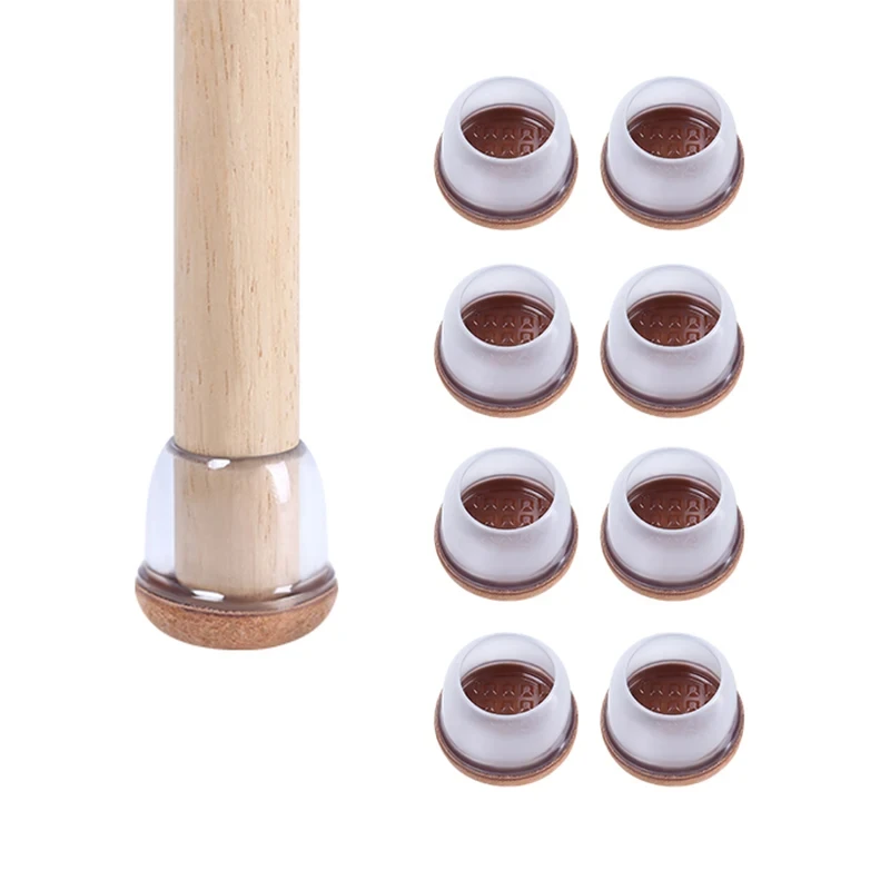 

Защитные чехлы для ножек стола, стула, толстые резиновые мебельные прокладки с фетровым дном, защитные накладки для ножек, без царапин