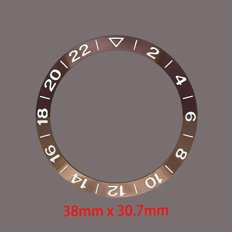 Curved Aluminium Watch Bezel Insert - 38mmx30.7mm