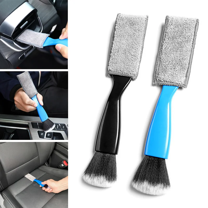 NewDoubleEndedSoftBrushCarInteriorAirOutletDashboardCleaning