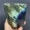 Pretty Natural Crystal Quartz Polished Gemstone Large Labradorite Stone with Blue or Yellow Flashy 6