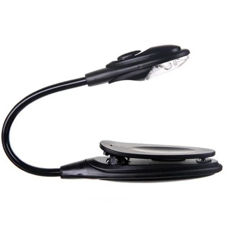 Reading Clip Light on Book Black Battery Chargeable Flexible Led Eye Protection Reading Night Lights Mini Portable Student Lamp