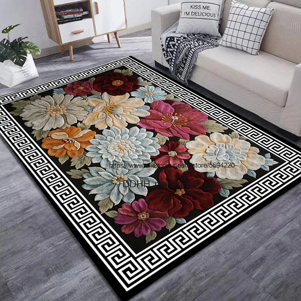 Floral Kitchen Mats Carpet Non Slip Kitchen Rugs Printed Door Mat for  Living Room Non-slip Hallway Long Strip Rug Balcony Tapete