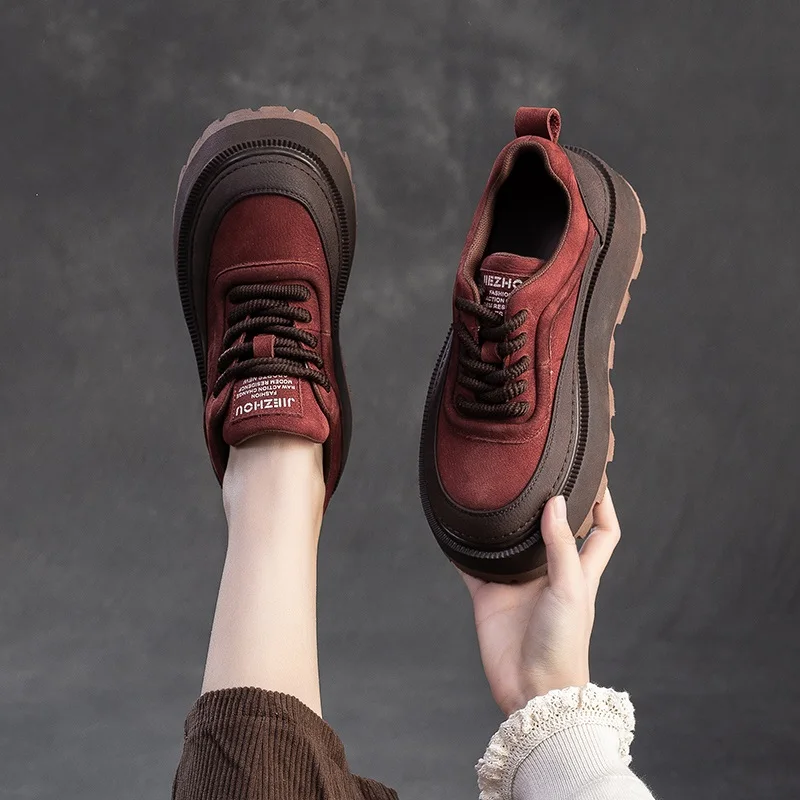 54475-a6a5dd.jpg Women’s Genuine Leather Platform Sneakers Chunky Wedge Shoes