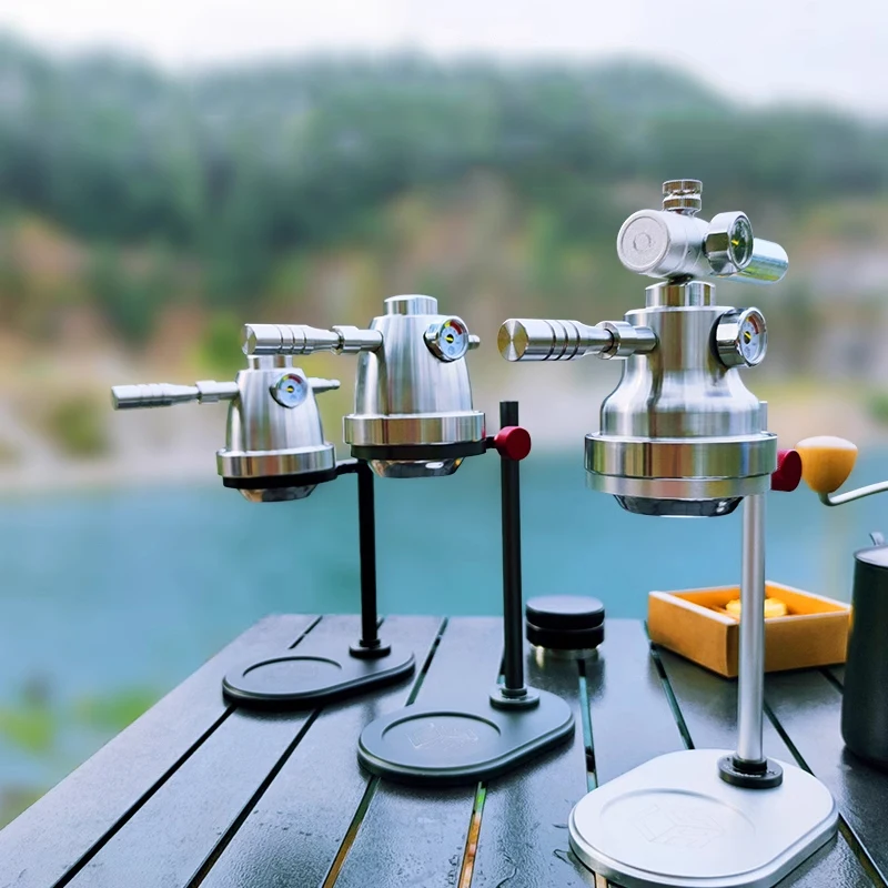 Pneumatic Coffee Maker Camping Portable Espresso Extraction Set No Electricity Detachable 10bar Outdoor Coffee Machine