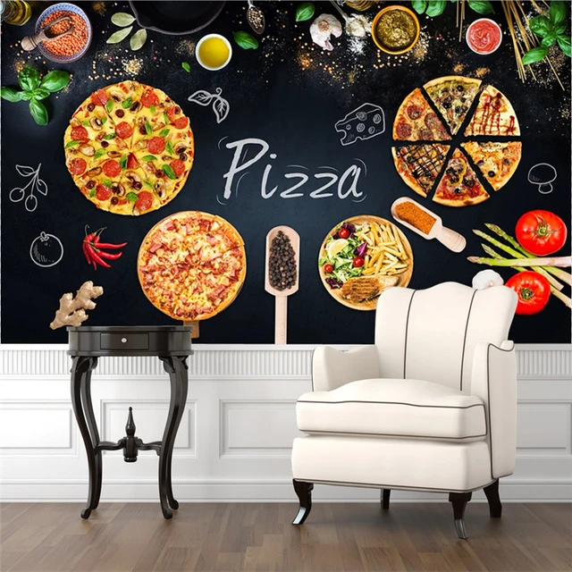 Custom Personalized Pizza Shop Blackboard Background Wall Paper 3d Fast  Food Restaurant Industrial Decor Mural Wallpaper 3d - Wallpapers -  AliExpress