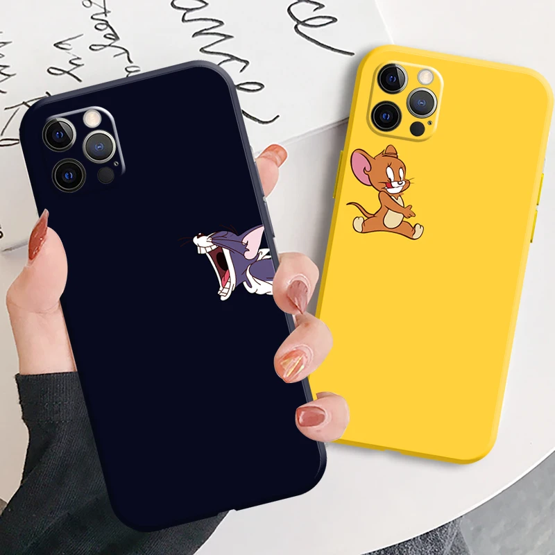 Модный чехол для телефона Tom Jerry iPhone 11 SE 2020 6 6s 8 Plus X Xr Xs 12 13 Max Pro Mini 7 7P Hii5 Android |