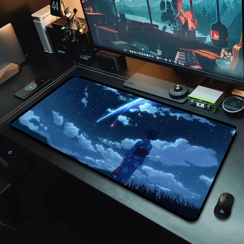 Your Name Makoto Shinkai Animated Films 2020 New Office Mice Gamer Soft Mouse Pad Size For Game Keyboard Pad 4