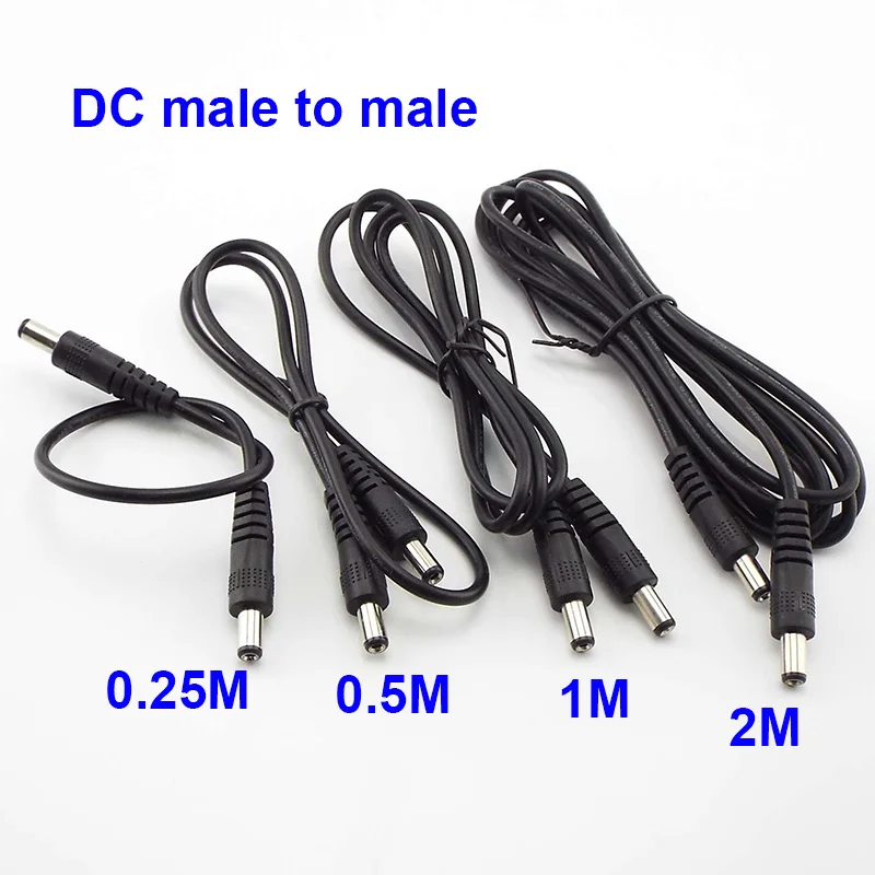 내구성 DC 수-수 전원 공급 케이블, 5.5x2.1mm-5.5mm x 2.1mm 플러그, DIY 전원 익스텐션 코드, 12V 3A