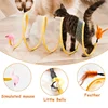 Folded Cat Tunnel S Type Cats Tunnel Spring Toy Mouse Tunnel With Balls And Crinkle Cat Outdoor Cat Toys For Kitten Interactive 2