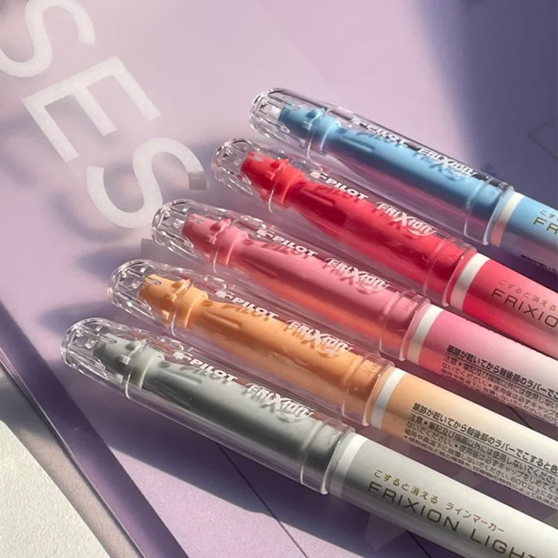 Highlighter Pen 1pc Pilot Erasable Highlighters Kawaii Fluorescent Markers Pastel Drawing Pen for Student School Office Stationery Supplies Gift Marker Pen Highlighter Marker Art Marker