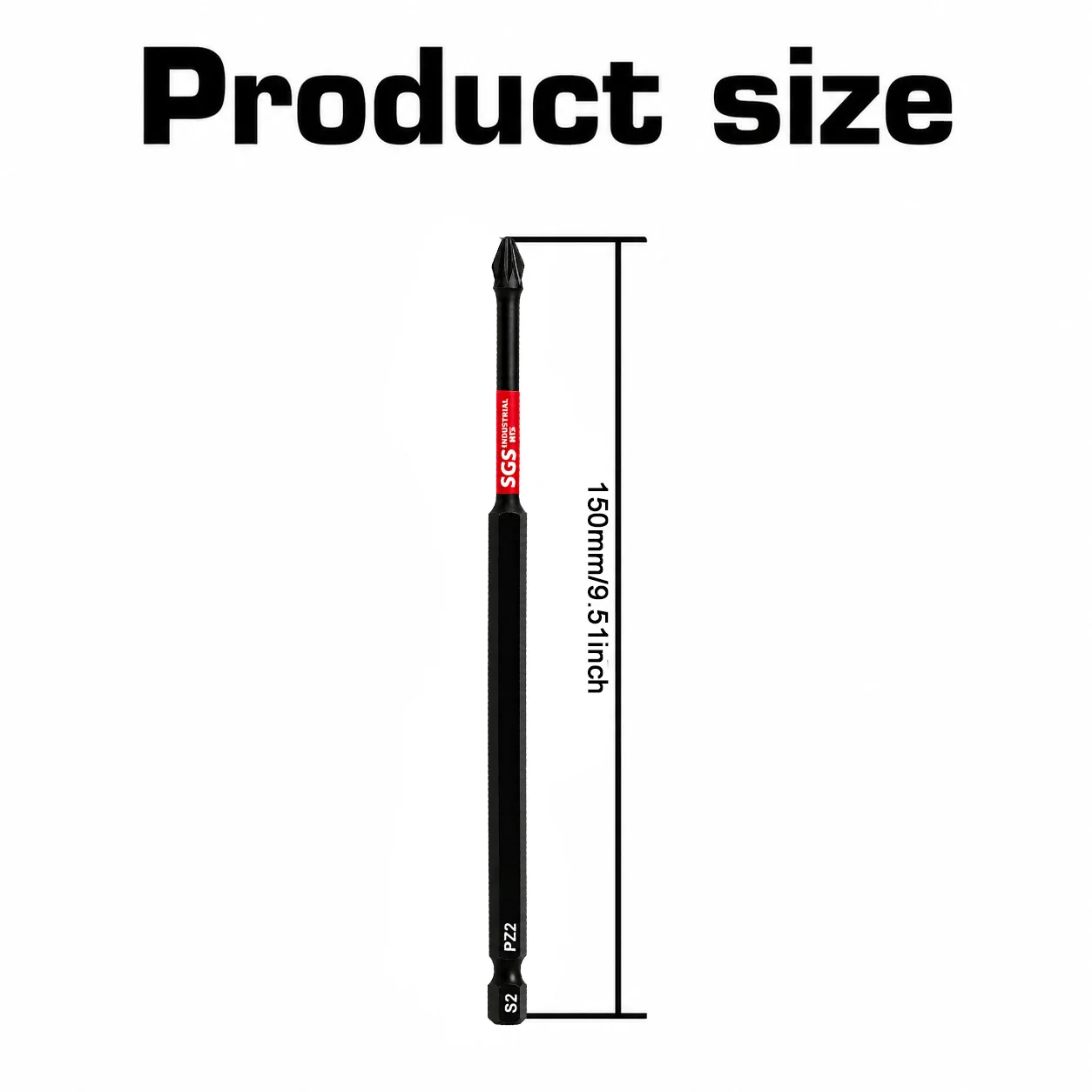 2/4/6팩 150mm 연장형 Pz 2m 임팩트 스크루드라이버 비트 6인치 S2 합금강 포지드라이브 강력 자석 내충격 비트 1/4 육각 샹크 범용 특수 연장형 전동 스크루드라이버 비트
